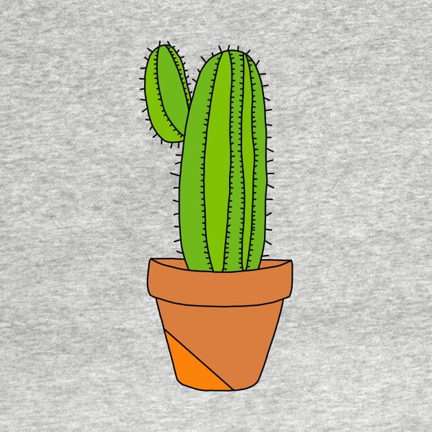 Cute Cactus Design #149: Saguaro Cactus In Terra-Cotta Pot by DreamCactus